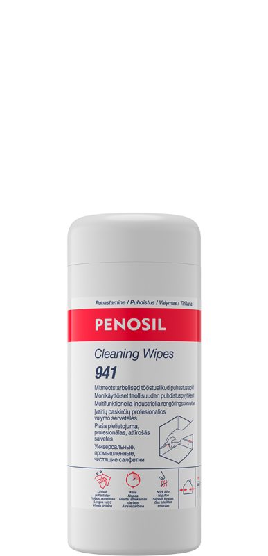 Valymo šluostės PENOSIL CLEANING WIPES 941, dydis 155mmx215mm, 50 vnt