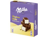 Vanilės skonio šokoladiniai saldainiai MILKA ALPINE MILK, 330 g