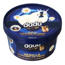 Vanilės skonio valgom. ledai DADU, /412g, 800 ml