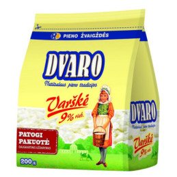Varškė DVARO, 9% rieb., pol.maišel., 200 g