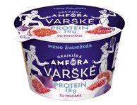 Varškė GRAIKIŠKA AMFORA PROTEIN be laktozės su figomis, 0,8 % rieb., 200 g