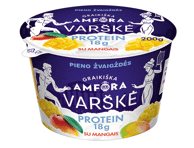 Varškė GRAIKIŠKA AMFORA PROTEIN be laktozės su mangais, 0,8 % rieb., 200 g