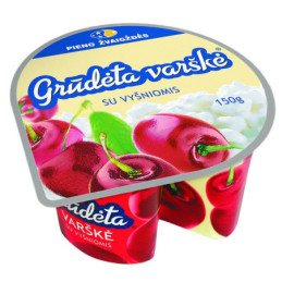 Varškė GRŪDĖTA su vyšniomis, 7% rieb., 150 g
