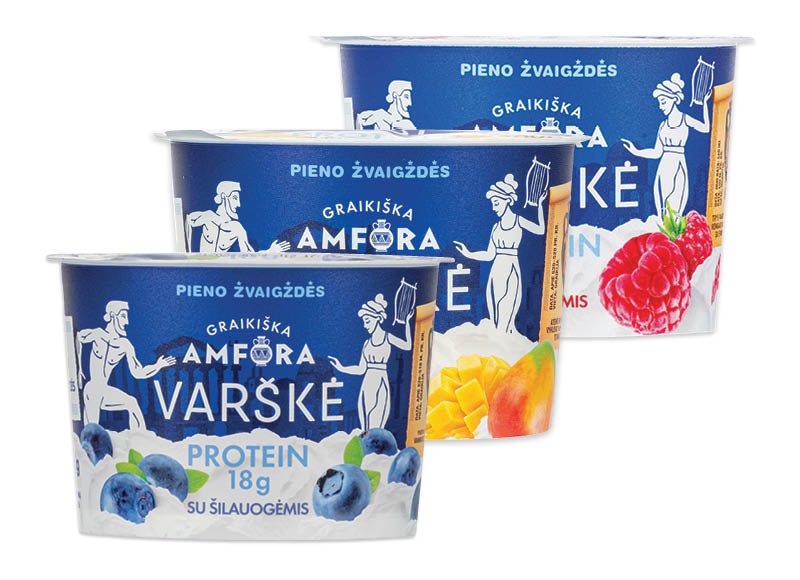 Varškės desertas GRAIKIŠKA AMFORA PROTEIN, 200 g