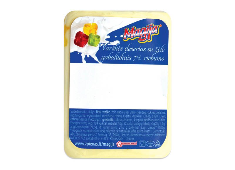 Varškės desertas su želė gabaliukais MAGIJA, 1 kg