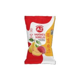 Varškės sūrelis A2 su persik.,kriauš.,be lakt.7,2%rieb., 100 g