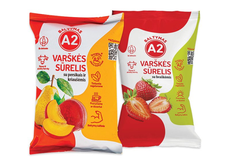 Varškės sūrelis iš A2 pieno be laktozės, 100 g