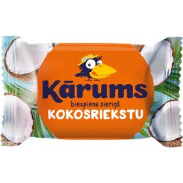 Varškės sūrelis KARUMS, su kokosų drožlėmis, 45 g