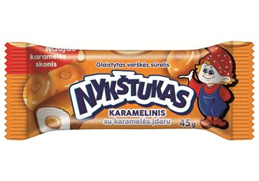 Varškės sūrelis NYKŠTUKAS su karamelės įdaru karameliniame glaiste 22,3% rieb., 45 g