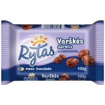 Varškės sūrelis su razinomis RYTAS, 8 %, 100 g
