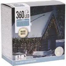Varvekl. girlianda, 360LED, šilta balta, CH26