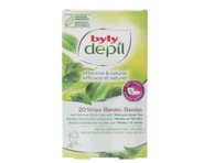 Veido depiliavimo juostelės BYLY DEPIL MINT & GREEN TEA, 20 vnt