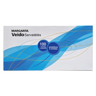 Veido servetėlės MARGARITA, 2 sl., 100 lap./pak.
