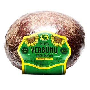 VERBŪNŲ neraikyta šviesi plikyta duona su saulėgrąžomis, 600 g