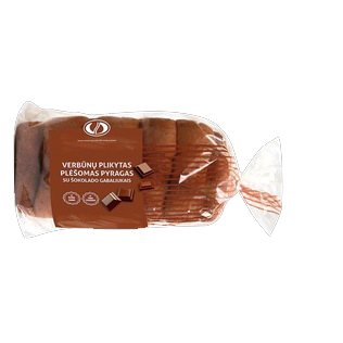 VERBŪNŲ plikytas plėšomas pyragas su šokolado gabaliukais, 550 g