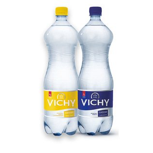 Gazuotas arba mineralizuotas geriamasis citrinų skonio vanduo VICHY, 1.5 l