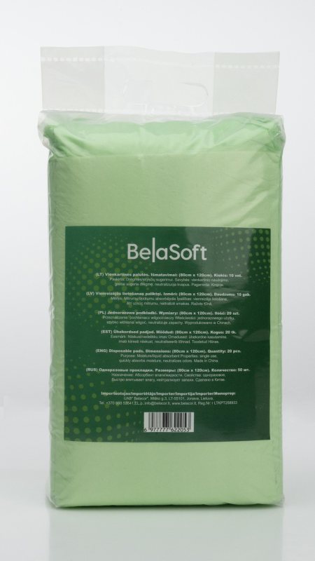 Vienkartinės palutės BelaSoft universal XXL, 10 vnt., 120 x 80 cm