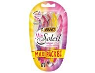 Vienkartiniai moteriški skustuvai BIC Miss Soleil Color Collection, 3 ašmenų, 8 vnt