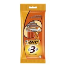 Vienkartiniai skustuvai BIC-3 SENSITIVE, 4 vnt