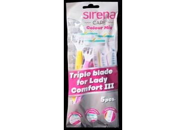 Vienkartiniai skustuvai SIRENA Lady Comfort III Bag 5, 5 vnt