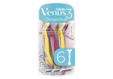 Vienkartiniai skustuvai VENUS 3 Dragonfruit, 6 vnt