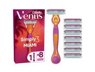 Vienkartiniai skustuvai VENUS Simply 3 Miami Hybrid, 8 vnt