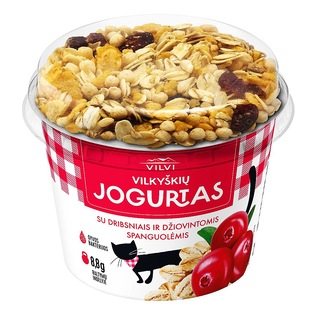 VILKYŠKIŲ jogurtas su dribsniais, 4,3% rieb., 200 g