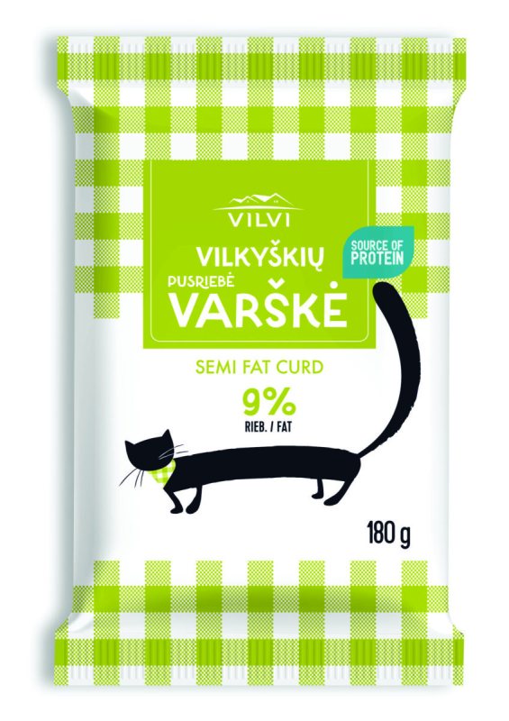 VILKYŠKIŲ varškė 9% riebumo, 180 g