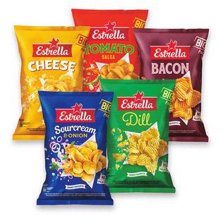 Vingiuoto pjaustymo traškučiai ESTRELLA, 180 g