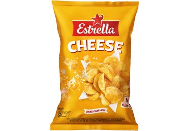 Vingiuotai pjaustyti traškučiai ESTRELLA, sūrio skonio, 130 g