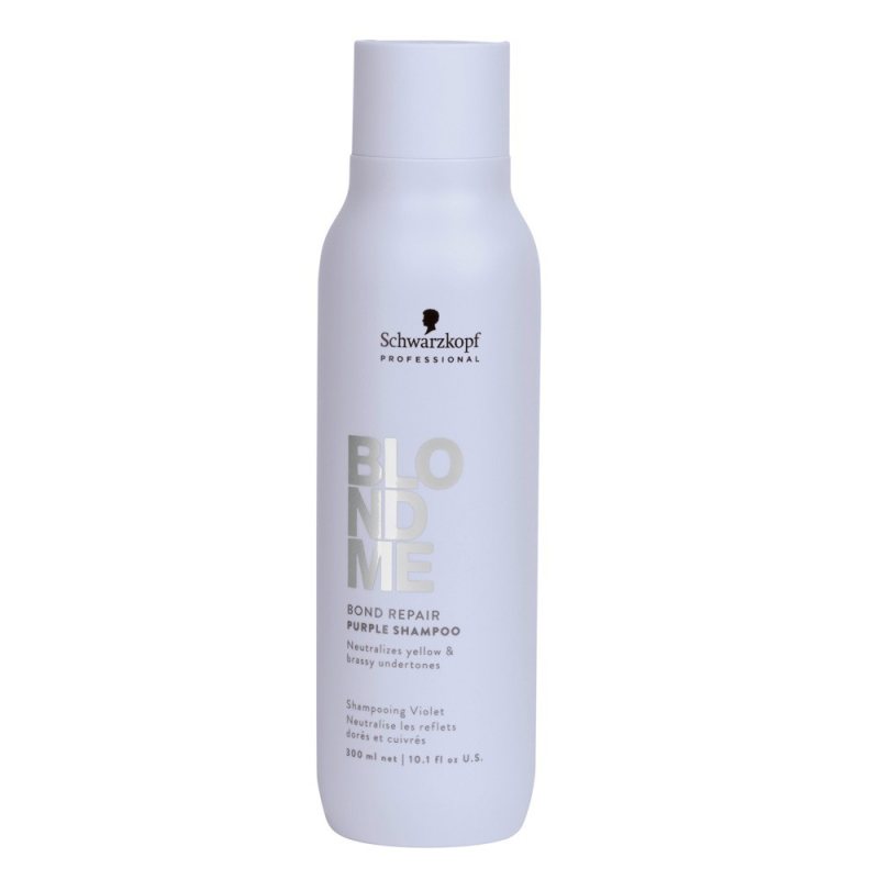 Violetinis neutralizuojamasis šampūnas Schwarzkopf Professional BlondMe Bond Repair Purple Shampoo, 300 ml