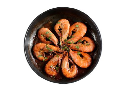 Virtos baltakojės blyškiosios krevetės, 350 g