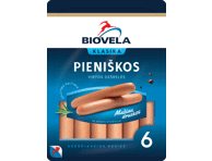 Virtos BIOVELOS pieniškos dešrelės, Aukščiausia rūšis, 260 g