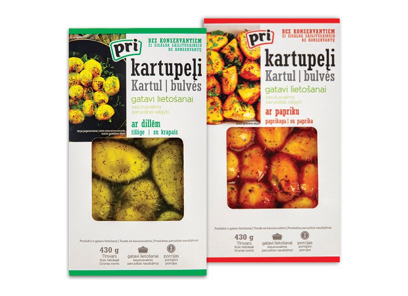 Virtos bulvės su krapais arba su paprika