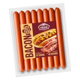 Virtos dešrelės ''HOT DOG BACON'' su šonine IIr., 530 g