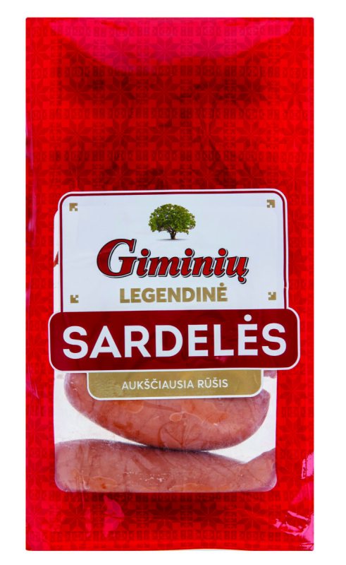 Virtos GIMINIŲ sardelės, 500 g