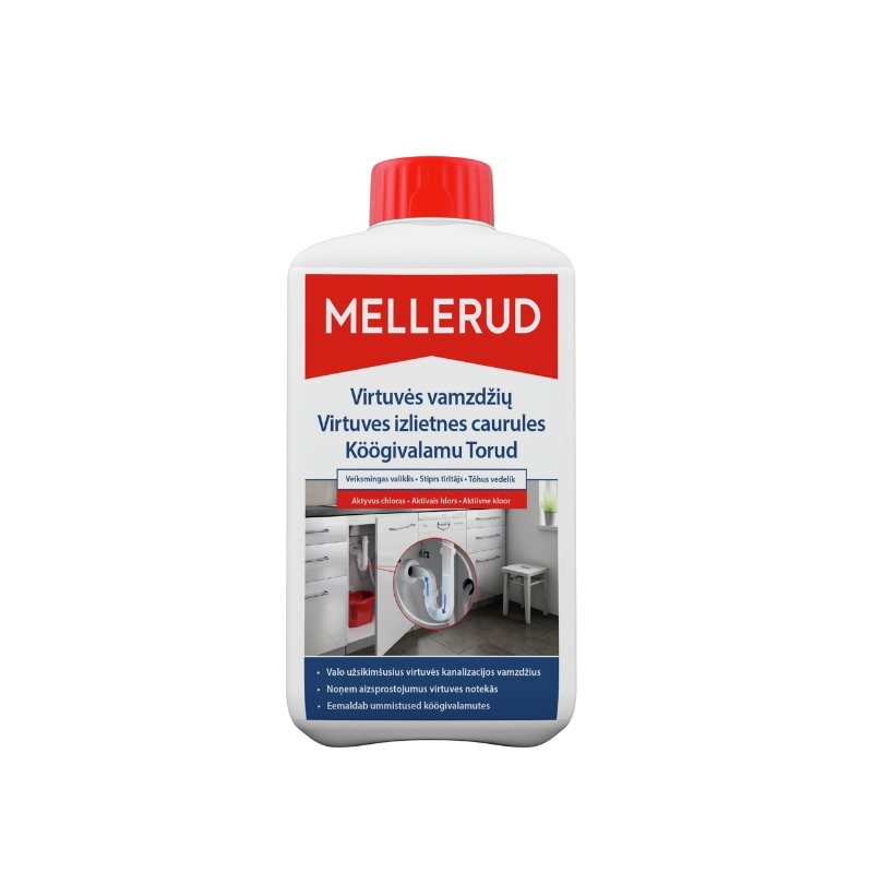 Virtuvės vamzdžių valymo želė Mellerud, 1.0 l