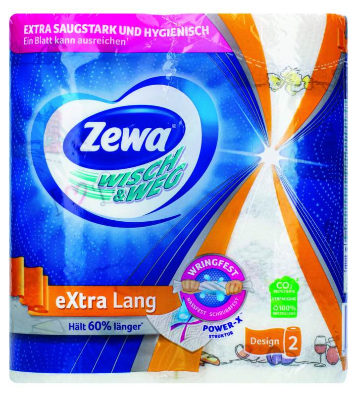 Virtuviniai rankšluosčiai ZEWA WISCH&WEG EXTRA LONG, 2 vnt