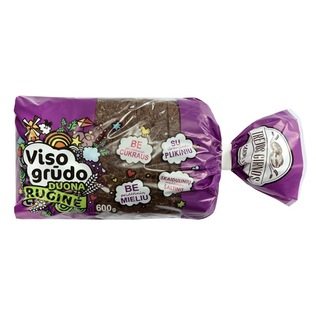 Viso grūdo ruginė duona TREJOS GIRNOS, 600 g