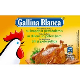 Višt. sultin. GALLINA BLANCA su krap., petraž., 80 g, 8 vnt