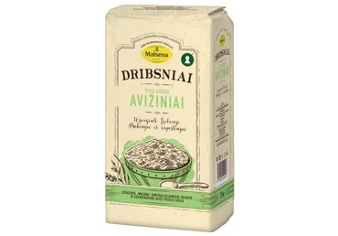 Visų grūdo dalių avižiniai dribsniai MALSENA, 1500 g