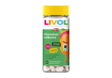 Vitaminai vaikams LIVOL MULTI, N60, vaisių skonio, 60 vnt