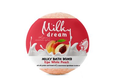 Vonios burbulas MILKY DREAM Milky Baltas persikas, 100 g