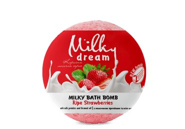 Vonios burbulas MILKY DREAM Milky Prinokusios braškės, 100 g