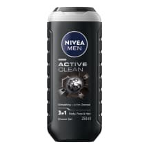 Vyr. dušo želė NIVEA MEN ACTIVE CLEAN, 250 ml