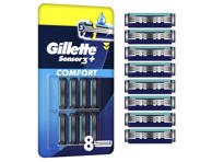 Vyriškas sisteminio skustuvo galvutės GILLETTE SENSOR3+ COMFORT, 8 vnt