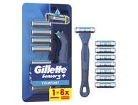 Vyriškas sisteminis skustuvas GILLETTE SENSOR3+ COMFORT, 8 galv., 1 vnt
