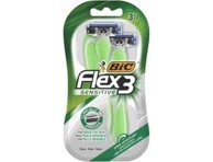 Vyriškas vienkartinis skustuvas BIC FLEX3 SENSITIVE, 3 vnt., 3 vnt