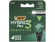 Vyriško skustuvo galvutės BIC FLEX3HYBRID SENSITIVE, 4 vnt
