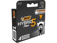 Vyriško skustuvo galvutės BIC FLEX5HYBRID, 4 vnt